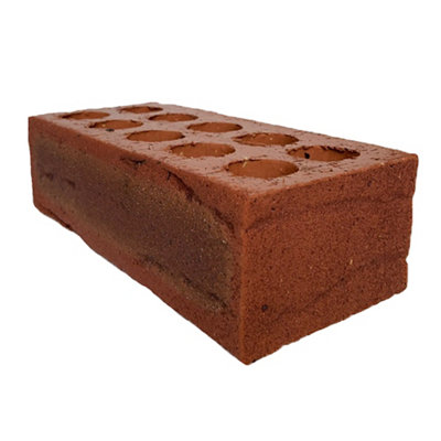 Wienerberger Tuscan Rough Red Perforated Facing Brick (L)215Mm (W)102.5Mm (H)65Mm