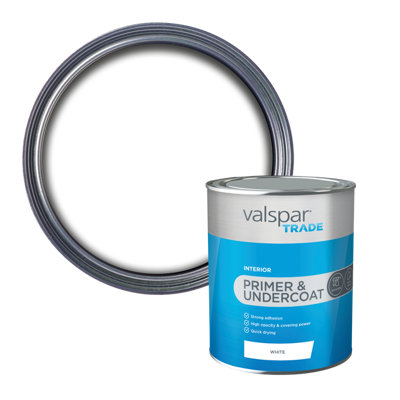 Valspar Trade White Matt Wall & Ceiling Primer & Undercoat, 1L