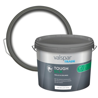 Valspar Trade Pure Brilliant White Silk Wall & Ceiling Emulsion Paint, 10L
