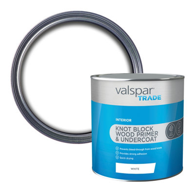 Valspar Trade White Matt Wood Primer, 2.5L Tin