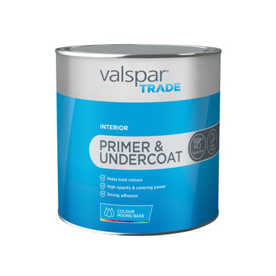 Valspar Trade Primer & Undercoat Interior Wall & Ceiling Matt Primer & Undercoat, 2.5L