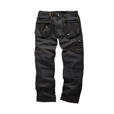 Scruffs Black Men's Multi-Pocket Trousers, W32" L32"