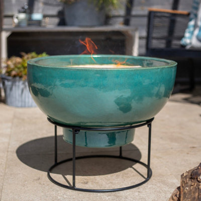 La Hacienda Trentham Gloss Latigo Green Round Firepit