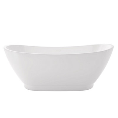 Heritage Oxted Gloss White Acrylic Curved Left Or Right-Handed Double Ended Bath (L)1750Mm (W)745Mm