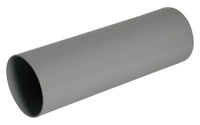Floplast Grey Round Downpipe (L)2.5M (Dia)68Mm