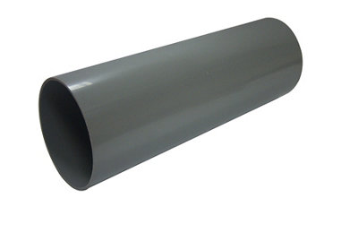 Floplast Ring Seal Soil Grey Single Socket Soil Pipe, (Dia)110Mm (L)3000Mm