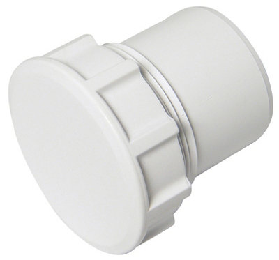 Floplast White Solvent Weld Waste Pipe Access Plug, (Dia)32Mm