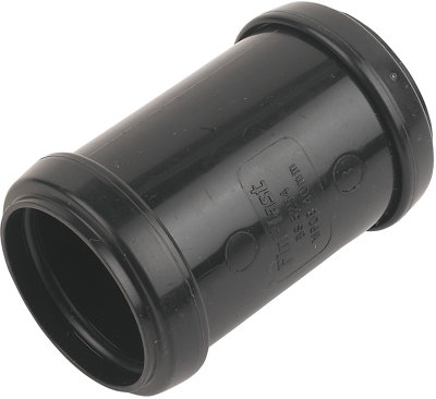 Floplast 245312 Black Push-Fit Waste Pipe Coupler (Dia)40Mm