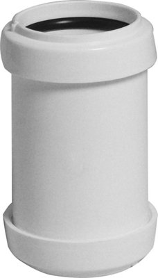 Floplast 245412 White Push-Fit Straight Waste Pipe Coupler (Dia)40Mm