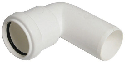 Floplast White Push-Fit 90° Waste Pipe Conversion Bend (Dia)40Mm