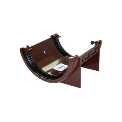 Floplast Brown Half Round Union Bracket (Dia) 112Mm