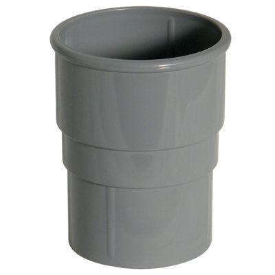 Floplast Grey Round Gutter Socket (Dia)68Mm