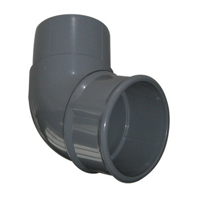 Floplast Grey Round 112.5° Offset Downpipe Bend, (Dia)68Mm
