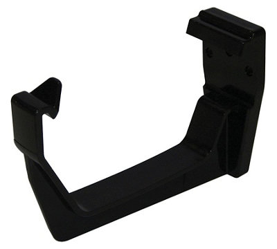 Floplast Hi-Cap Black Square Fascia Bracket (Dia) 114Mm