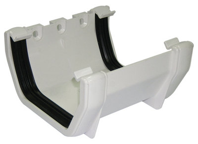 Floplast White Square Union Bracket (Dia) 114Mm