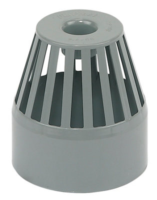Floplast Ring Seal Soil Grey Solvent Weld Vent Terminal, (Dia)110Mm