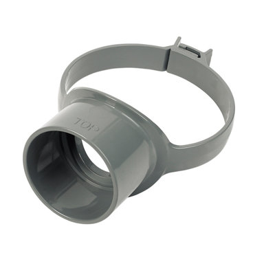 Floplast Ring Seal Soil Grey Strap Boss, (Dia)110Mm
