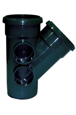 Floplast Ring Seal Soil Black Soil Branch, (Dia) 110Mm (L) 164Mm X 135°