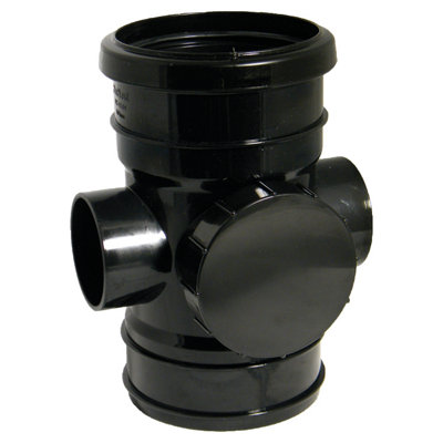 Floplast Black Ring Seal Soil Soil Access Pipe, (Dia)110Mm