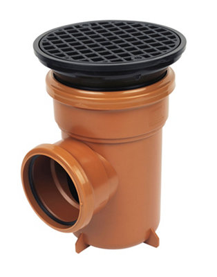 Floplast Underground Drainage Bottle Gully With Circular Grid, (Dia)110Mm