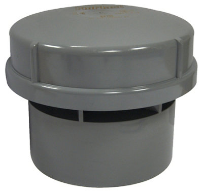 Floplast Grey Solvent Weld Air Admittance Valve, (Dia)110Mm