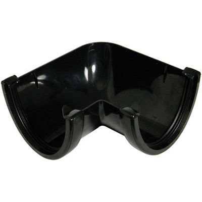 Floplast Hi-Cap Black 90° Gutter Angle, (Dia)115Mm