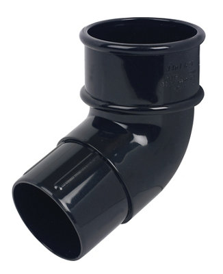 Floplast Miniflo Black Round 112.5° Offset Downpipe Bend, (Dia)50Mm
