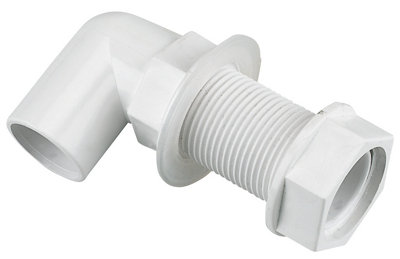 Floplast Solvent Weld Bent Waste Tank Connector, (Dia)21.5Mm