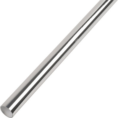 Floplast Chrome Effect Compression Waste Pipe, (L)1.1M (Dia)40Mm