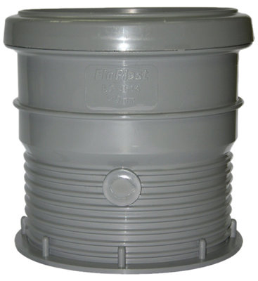Floplast Ring Seal Soil Grey Waste Pipe Connector, (Dia)110Mm