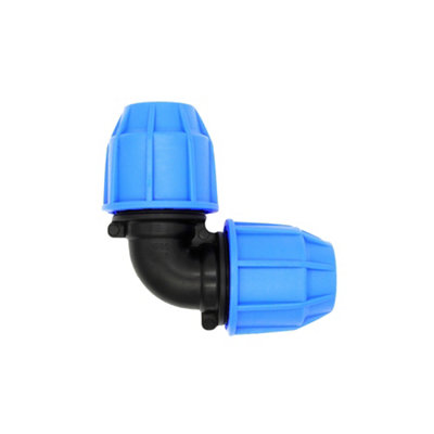 Floplast Compression 90° Equal Knuckle Pipe Elbow (Dia)53.4Mm