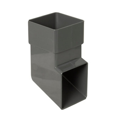 Floplast Anthracite Grey Square Gutter Shoe (L)139Mm
