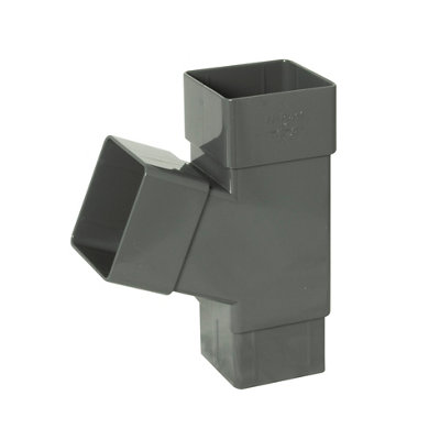 Floplast Anthracite Grey Square Gutter Branch