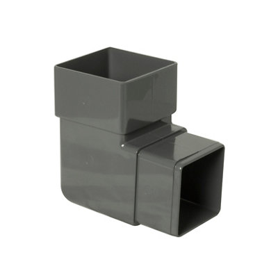 Floplast Anthracite Grey Square 92.5° Offset Downpipe Bend