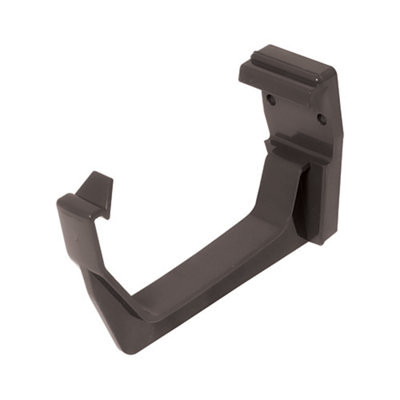 Floplast Anthracite Grey Square Fascia Bracket (Dia) 114Mm