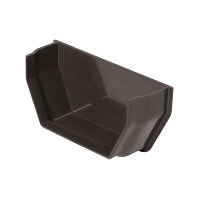 Floplast Anthracite Grey Square Gutter Length (L)0.04M