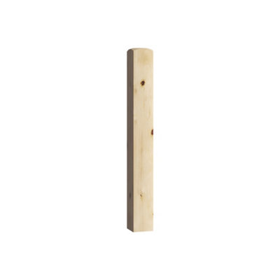 Cheshire Mouldings Plain Natural Pine Newel Base (H)82Mm (W)82Mm