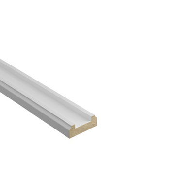 Cheshire Mouldings Primed White Pine 32Mm Baserail, (L)3600M (H)21Mm