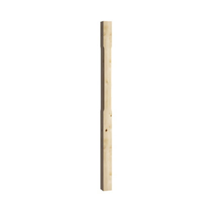 Cheshire Mouldings Stop Chamfer Natural Pine Newel (H)82Mm (W)82Mm