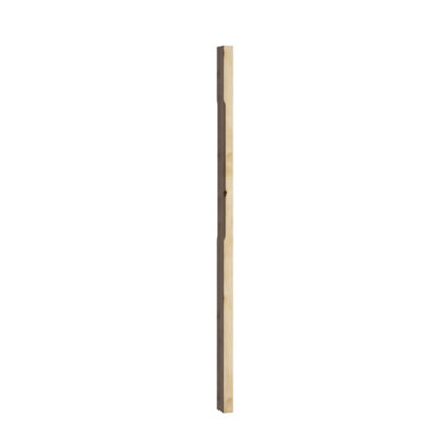 Cheshire Mouldings Stop Chamfer Natural Pine Newel (H)39Mm (W)82Mm
