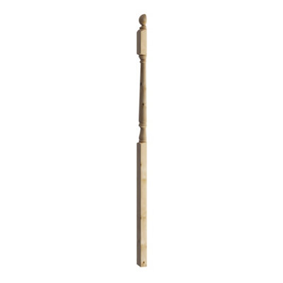 Cheshire Mouldings Traditional Natural Pine Complete Newel Post (H)39Mm (W)82Mm