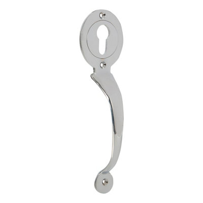 Gatemate Euro Lock Chrome Gate Pull Handle (L)22Cm (D)40Mm