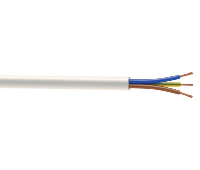 Time White 3-Core Flexible Cable 1.5Mm² X 50M