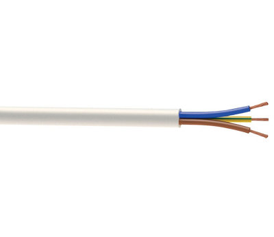 Time 3183Tq White 3 Core Heat-Resistant Flex, 2.5Mm² X 5M