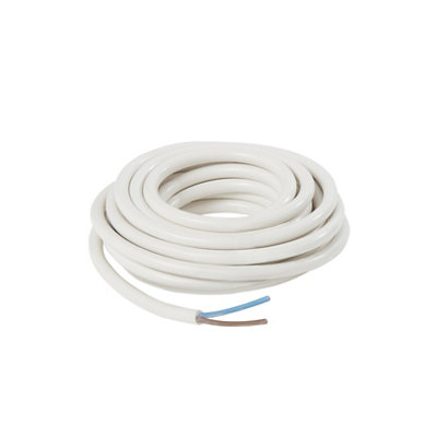Time White 2-Core Flexible Cable 1.5Mm² X 5M