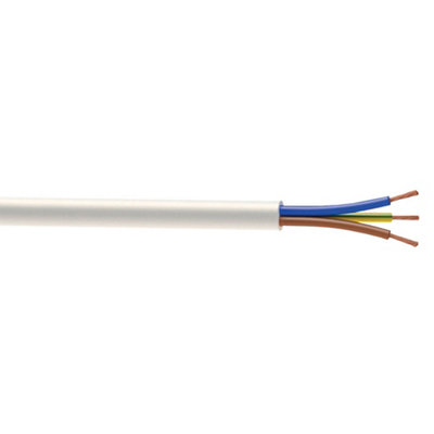 Time White 3-Core Flexible Cable 2.5Mm² X 10M