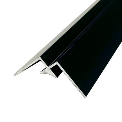 Splashwall Alloy Vanity Panel Internal Corner Joint (L)800Mm (W)31Mm (T)4Mm - Matt Black