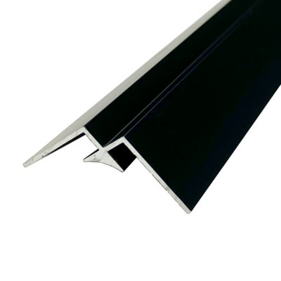Splashwall Alloy Panel Internal Corner Joint (L)2440Mm (W)31Mm (T)4Mm - Matt Black
