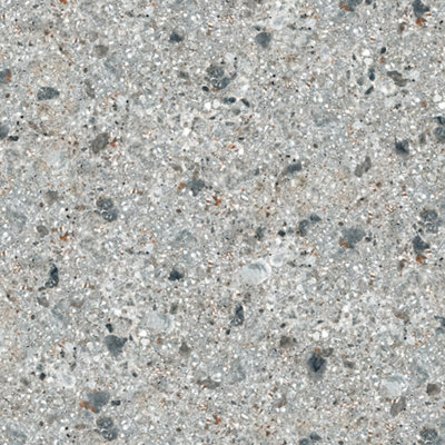 Splashwall Grey Terrazzo Effect Aluminium Splashback, (H)750Mm (W)2440Mm (T)4Mm