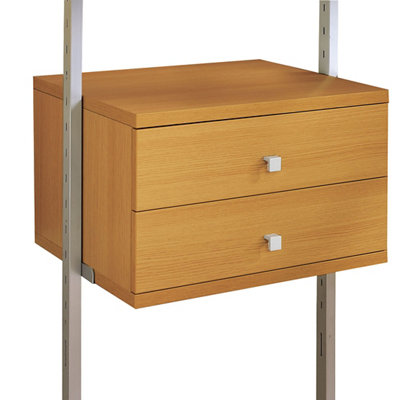 Spacepro Aura Oak Effect Small Drawer Kit (H)350Mm (W)550Mm (D)500Mm